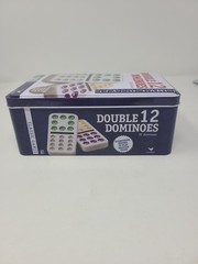 Cardinal Double 12 Color Dot Dominoes Set Mexican Train Family Game Complete
