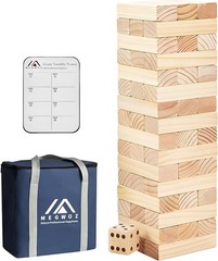 Giant Tumble Tower 60pc New Zealand Pine Blocks Stack to 5ft – Quality
