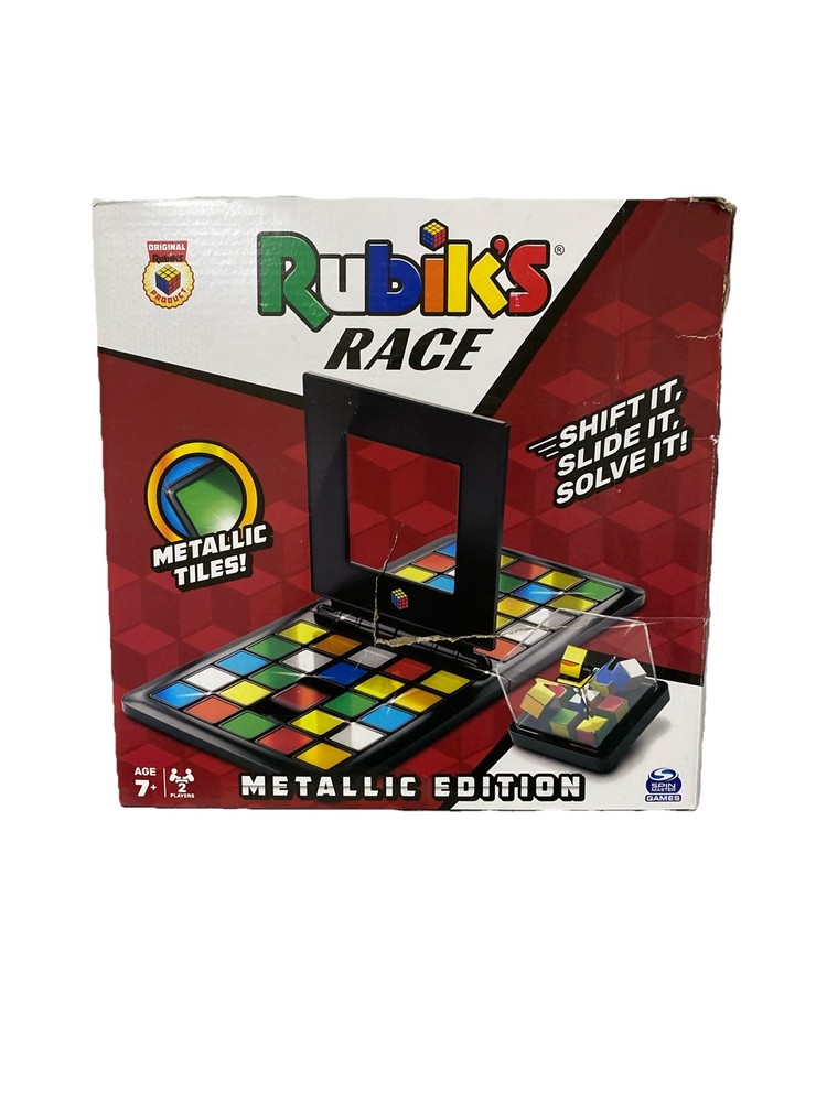 Rubik’s Race Game: Metallic Edition COMPLETE Brand New Distressed Packaging