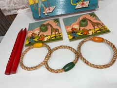 Vintage 1939 Milton Bradley Ring Toss Game 2-3 Players Complete Set 4228
