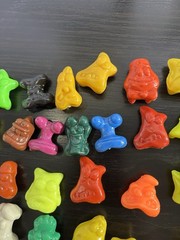 Gogo’s Crazy Bones Lot of 61 Neon Mixed Series Black White Glitter 57 10 37 18