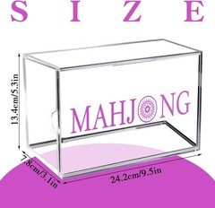 1pcs Empty Acrylic Mahjong Case Only for 1.2″×0.9″×0.5″ Mahjong Tiles-Transpa…