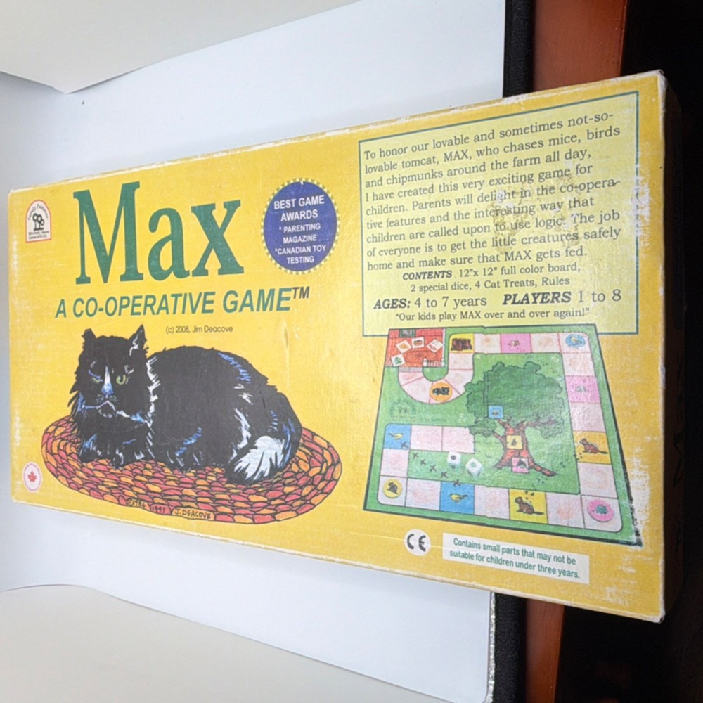 Family Pastimes Max A Co-Operative Game Board Game Animals Ages 4-7 1-8 players