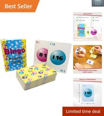 Mr Chips Durable Bingo Cards Set – 75 Reusable Plastic-Coated for Any Game Night