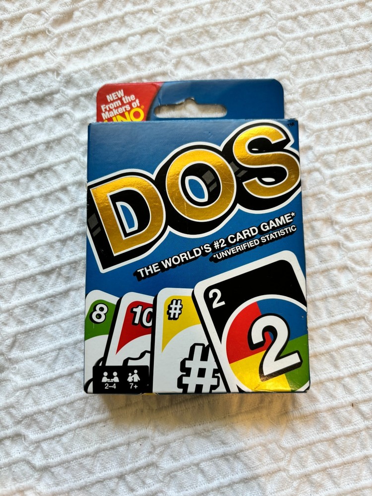 Mattel Uno Dos Second Edition Card Game for 2 to 4 Players Ages 7 Years and Up