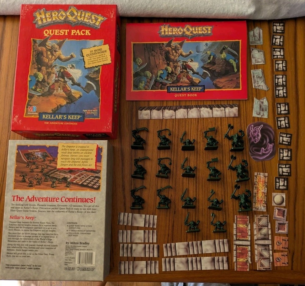 1991 Hero Quest – Kellar’s Keep – Quest Pack – COMPLETE