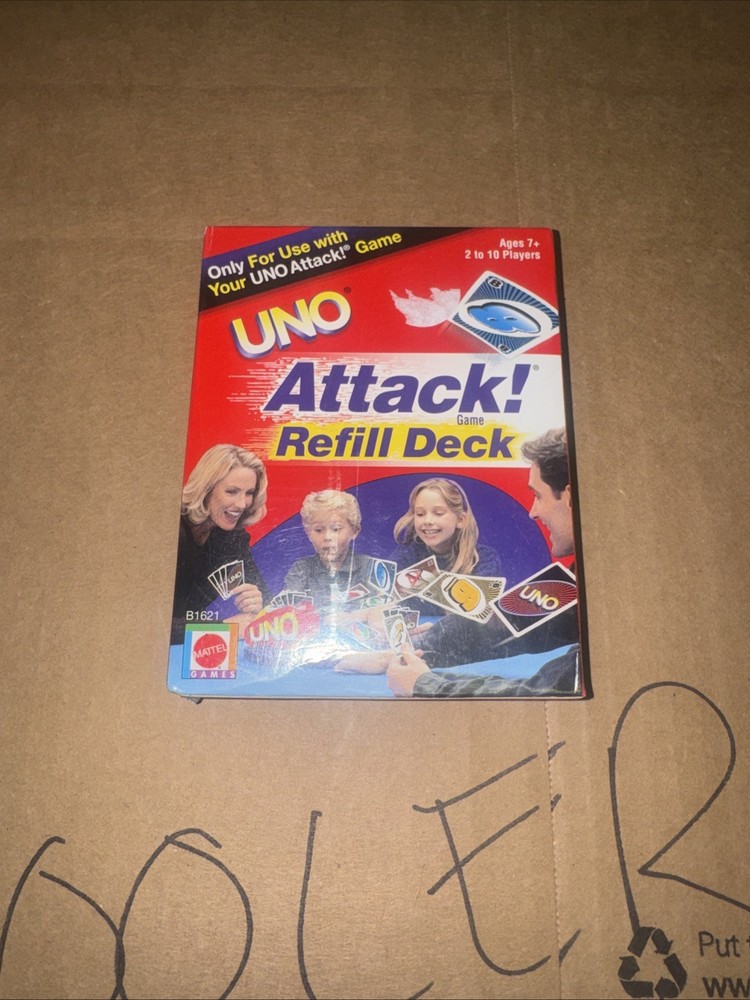 Mattel UNO Attack Refill Deck 112 Game Replacement Cards 2002 NEW Sealed