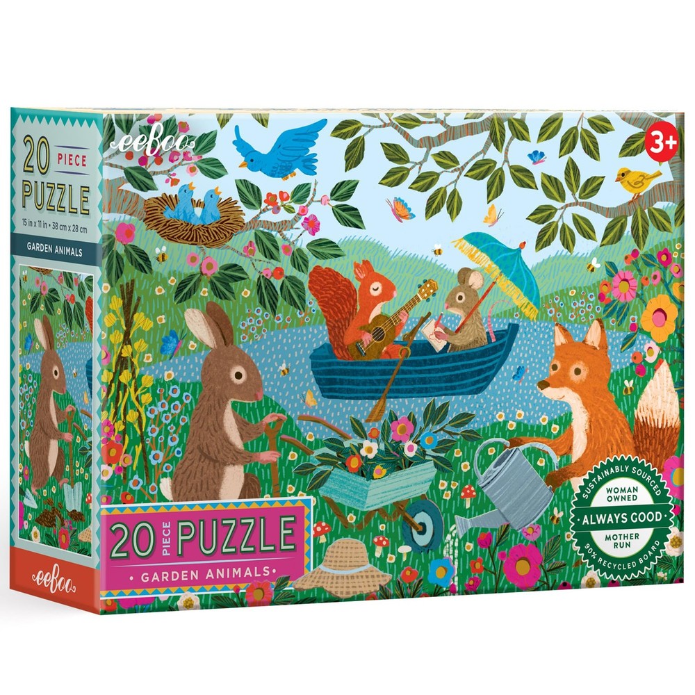 Jigsaw Puzzle 20 Piece Garden Animals Large Pieces Children eeBoo Childrens