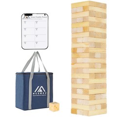 Tumble Tower Game 66 Wooden Blocks New Zealand Pine 3.5FT – Family Fun Indoor