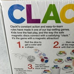 Clack Game Kids Family Fun Night Magnetic Stacking Disks Activity Amigo New