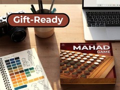 BSIRI Wooden Reversi Othello Board Game 10 inches x 10 inches, Natural Color