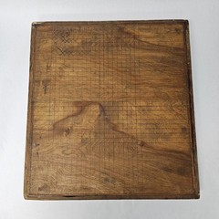 Vintage Wooden Chinese Checkers Board Game Double Sided Handmade Wood