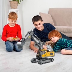 Remote Control Excavator Toy for Boys 4-7, RC Excavator 680-degree Turns with…