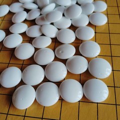 Japanese Go Stones White 180 & Black 180 & Go Bowls for IGO Game Vintage Japan