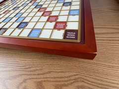 Scrabble Giant Deluxe Wooden Edition Turntable Board Game Open Box Item