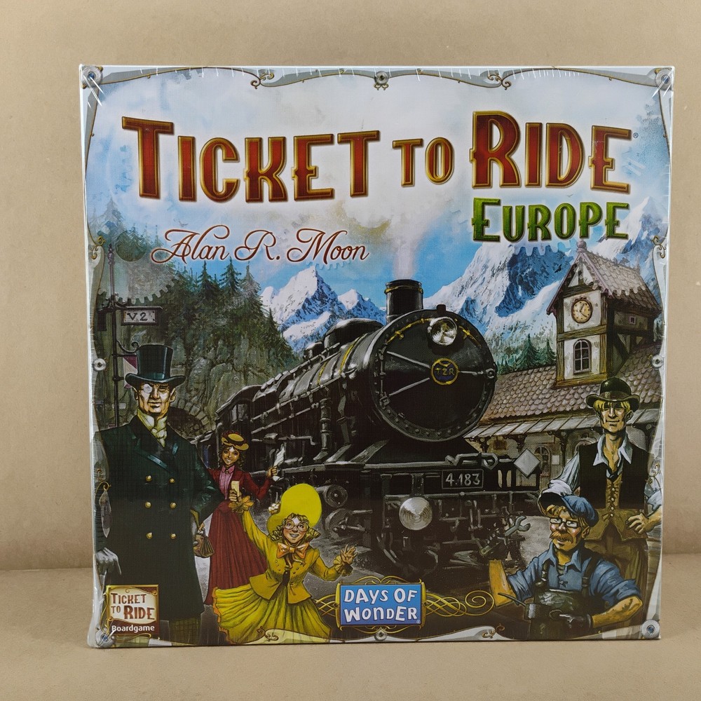 Ticket to Ride Europe Game Tunnels Ferries Train Stations Strategic New Sealed