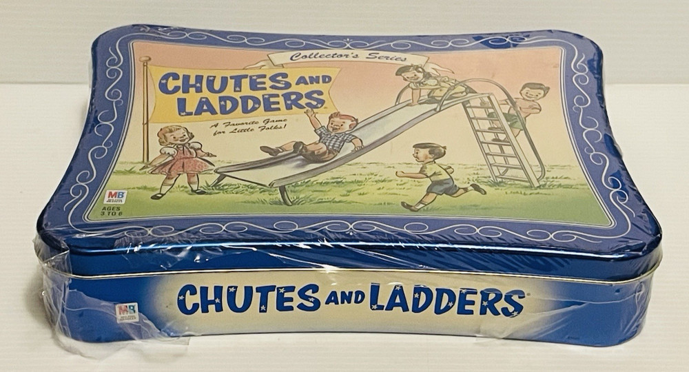 Classic Collector’s Series Chutes and Ladders Board Game 2003 Sealed in Tin Case