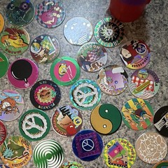 Vintage Pogs Lot Various 1990s holographic & tubes
