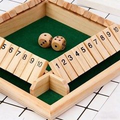 4-Player 10 Number Shut The Box Dice Game. Family Party Porch Pub Bar Board Game