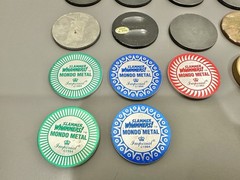 Vintage 90s Metal Pog Slammer Mix Lot – Ying Yang – 8 Ball – Peace – Wild One
