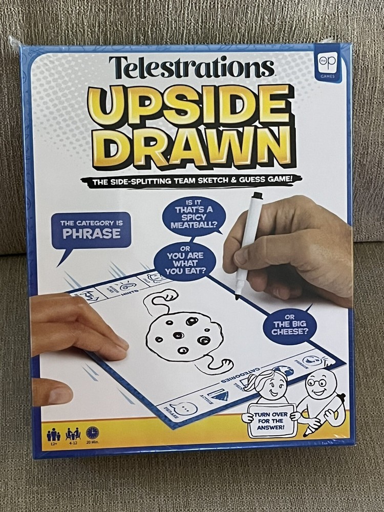 NEW Telestrations Upside Drawn 4-12 players sketch & guess game 12 years +