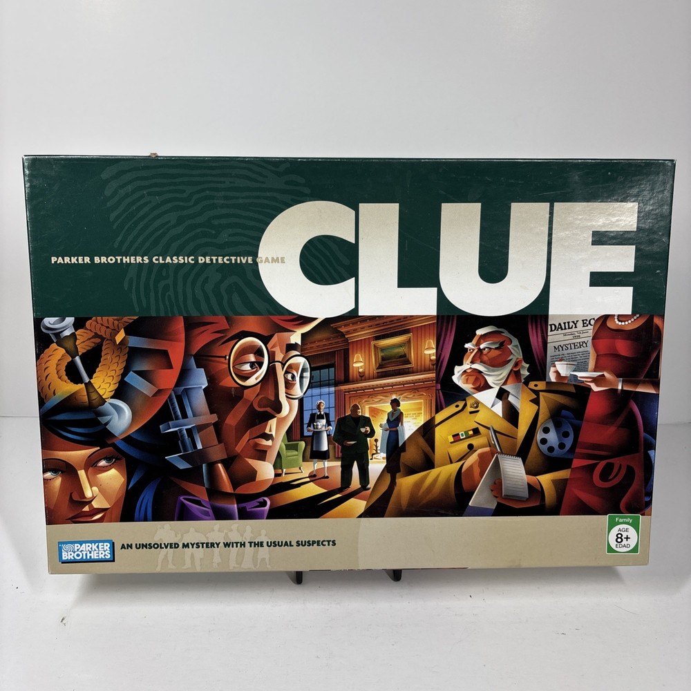 Clue COMPLETE Parker Brothers 2005 Classic Detective Board Game Mystery