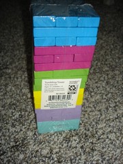 NEW Mini colorful Wooden Blocks Tumbling Tower Family Game 54pc 6″ x 2″