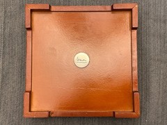 *STAINLESS STEEL* MICHAEL GRAVES DESIGN Solitaire Marble Wood Vintage Game