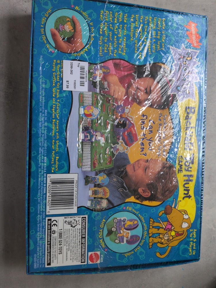 Vintage Mattel Nickelodeon Rugrats Back Yard Toy Hunt Game Toy Retro 1997 RARE🌟