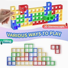 48 Pcs Balance Stacking Blocks Game Kids Family Party Board Toy Gift Set