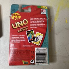 Vintage 2012 UNO Disney XD Phineas and Ferb Edition