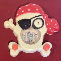 Vintage RINCO TOYS Hand Held Travel Pirate Water Ring Toss Game 4.5”