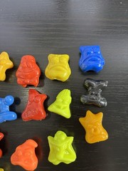 Gogo’s Crazy Bones Lot of 61 Neon Mixed Series Black White Glitter 57 10 37 18