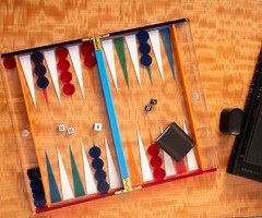 Bey Berk Acrylic Backgammon Set- Multi Color