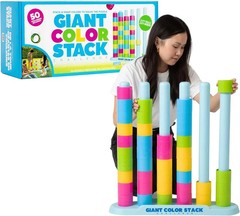 Giant Color Stack Challenge by Relatable – Strategy Stacking Game with 50 Puzzle