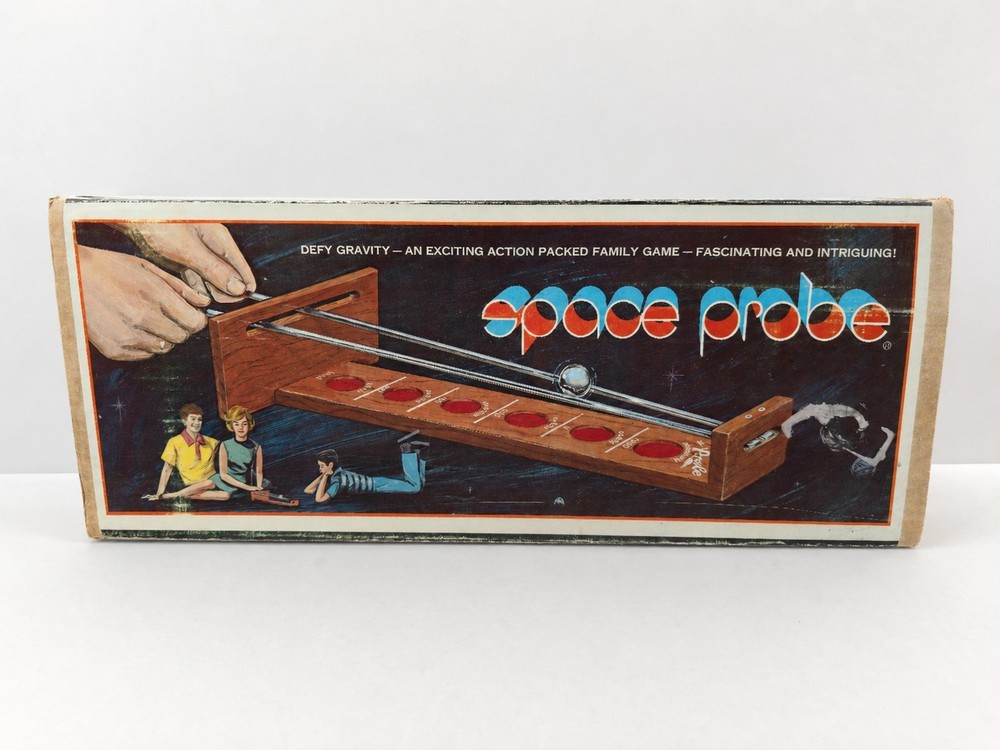 Vintage Space Probe Gravity Skill Game Crestline No. 600 Wooden Tabletop Game