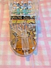 Vintage 1975 Shooting Gallery Game Plastic Pin Ball Game Durham Hong Kong #1625