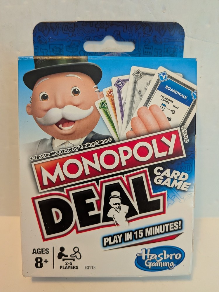 Monopoly Deal Card Game Fun Family Party Game Deck Hasbro Gaming Brand New