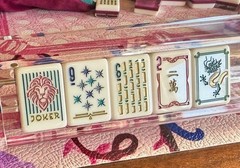 American Mahjong Game Set, 160 Red🦁Mah Jong Tiles,+Free storage bag