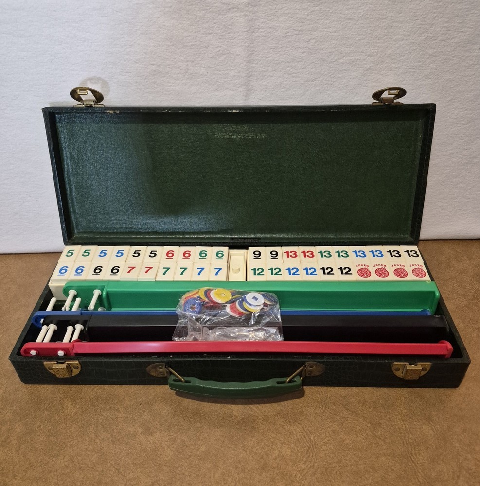 Vtg Crisloid Rummikub Rummy Game Set Complete 108 Molded Hollow Plastic Tiles