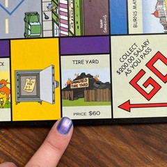 Monopoly The Simpsons Board Game 2001 Preowned Good Condition Missing 1 Card