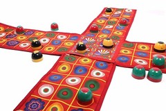 Handmade Chopat Red Pachisi Indian Ludo Chausar Game for 12 months and up