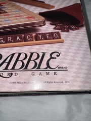 Scrabble Deluxe Edition Rotating Turntable Board Game Vintage 1989