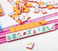 ORANGE PUPPY 4 Layer Acrylic Mahjong Tiles – American Set 160 Tiles US SELLER!