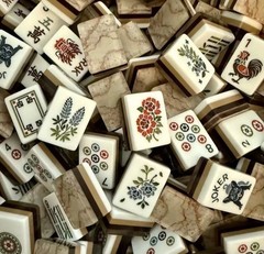 New high-end Marble color Mahjong Tiles set ,160 tiles+ Free storage bag