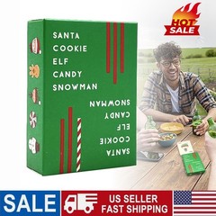 Christmas Card Games for Santa Cookie Elf Candy Snowman Card Game Board Game ET
