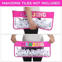 1 PCS Mahjong Bag – Empty Mahjong Tiles Bag Only with Zippered & Letters, Cas…