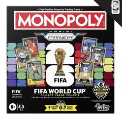 Monopoly Panini Prizm FIFA World Cup Board Game Includes 1 Starter & 2 Prizm Pk