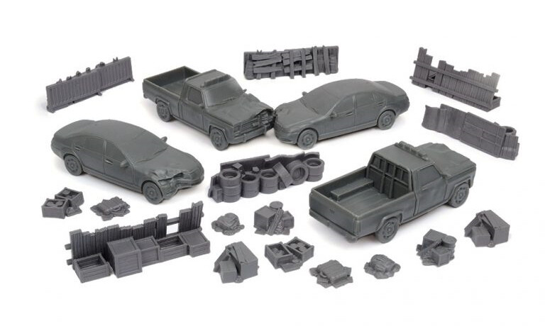 Mantic Games 28mm Terrain Crate – Street Scatter – Walking Dead