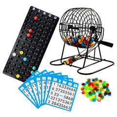 Deluxe Bingo Game Set with Cage, Board, Balls, 18 Cards & Chips – Fun Family Gam